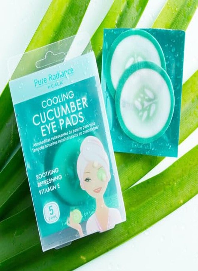 CALA Cooling Cucumber Under Eye Patches, Pre-Moistened Eye Pads with Cucumber Extract, Hyaluronic Acid, Aloe & Vitamin E, 5 Pairs, 10-20 Min Depuffing Eye Treatment - Image 2